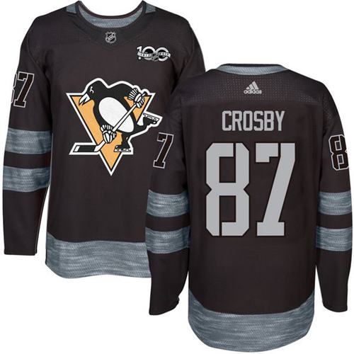 Penguins #87 Sidney Crosby Black 1917-2017 100th Anniversary Stitched NHL Jersey Penguins #87 Sidney Crosby Black 1917-2017 100th Anniversary Stitched NHL Jersey