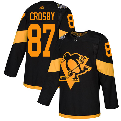 Penguins #87 Sidney Crosby Black Authentic 2019 Stadium Series Women's Stitched Hockey Jersey Penguins #87 Sidney Crosby Black Authentic 2019 Stadium Series Women's Stitched Hockey Jersey