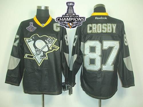 Penguins #87 Sidney Crosby Black Ice 2016 Stanley Cup Champions Stitched NHL Jersey Penguins #87 Sidney Crosby Black Ice 2016 Stanley Cup Champions Stitched NHL Jersey