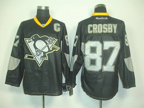 Youth PYouth enguins #87 Sidney Crosby Black Ice Stitched NHL Jersey