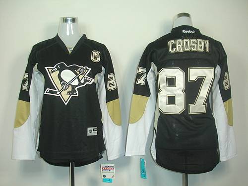Penguins #87 Sidney Crosby Black Women's Home Stitched NHL Jersey Penguins #87 Sidney Crosby Black Women's Home Stitched NHL Jersey