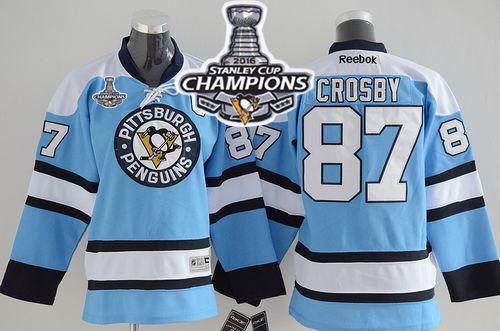 Penguins #87 Sidney Crosby Blue 2016 Stanley Cup Champions Stitched Youth NHL Jersey Penguins #87 Sidney Crosby Blue 2016 Stanley Cup Champions Stitched Youth NHL Jersey