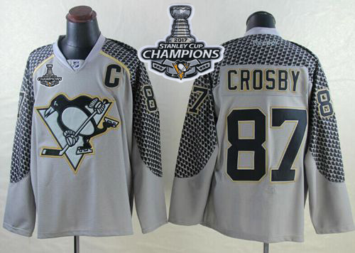 Penguins #87 Sidney Crosby Charcoal Cross Check Fashion 2017 Stanley Cup Finals Champions Stitched NHL Jersey Penguins #87 Sidney Crosby Charcoal Cross Check Fashion 2017 Stanley Cup Finals Champions Stitched NHL Jersey