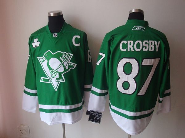 Youth Penguins #87 Sidney Crosby Stitched Green St Patty's Day NHL Jersey Youth Penguins #87 Sidney Crosby Stitched Green St Patty's Day NHL Jersey