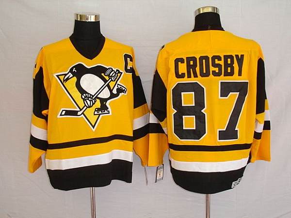 Youth Penguins #87 Sidney Crosby Stitched Yellow Mitchell&Ness NHL Jersey Youth Penguins #87 Sidney Crosby Stitched Yellow Mitchell&Ness NHL Jersey