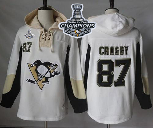 Penguins #87 Sidney Crosby White Pullover Hoodie 2017 Stanley Cup Finals Champions Stitched NHL Jersey Penguins #87 Sidney Crosby White Pullover Hoodie 2017 Stanley Cup Finals Champions Stitched NHL Jersey
