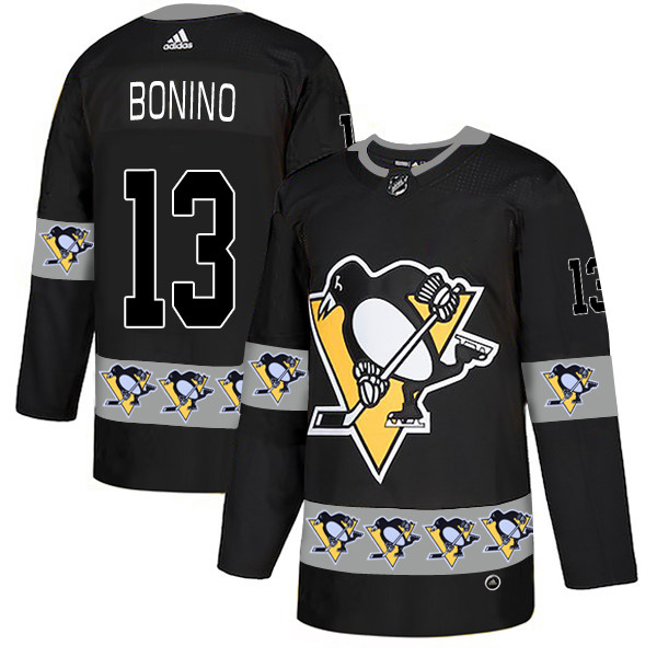 Penguins 13 Nick Bonino Black Team Logos Fashion Adidas Jersey Penguins 13 Nick Bonino Black Team Logos Fashion Adidas Jersey