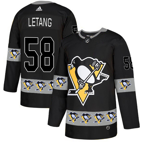 Penguins 58 Kris Letang Black Team Logos Fashion Adidas Jersey Penguins 58 Kris Letang Black Team Logos Fashion Adidas Jersey