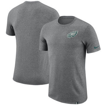 Philadelphia Eagles Nike Marled Patch T-Shirt - Heathered Gray