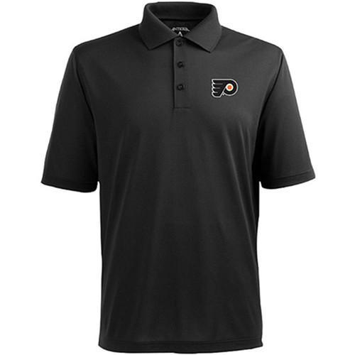 Philadelphia Flyers Antigua Pique Xtra-Lite Polo - Black