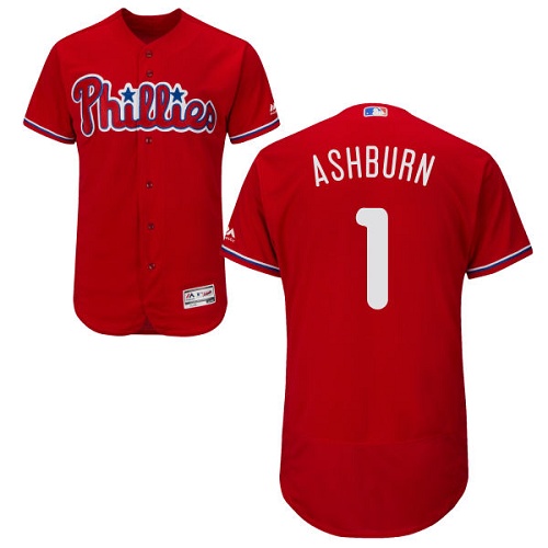 Phillies #1 Richie Ashburn Red Flexbase Authentic Collection Stitched MLB Jersey