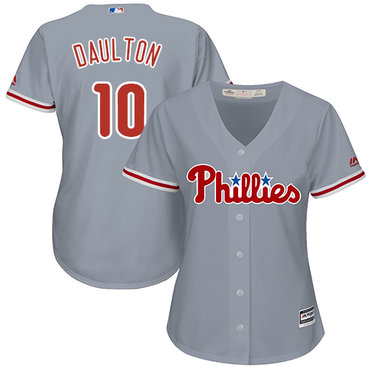 Phillies #10 Darren Daulton Grey Road Women's Stitched MLB Jersey Phillies #10 Darren Daulton Grey Road Women's Stitched MLB Jersey