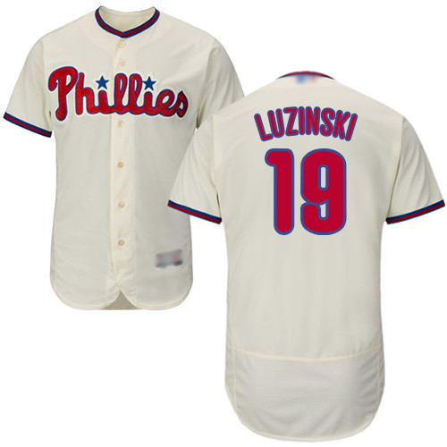 Phillies #19 Greg Luzinski Cream Flexbase Authentic Collection Stitched Baseball Jersey Phillies #19 Greg Luzinski Cream Flexbase Authentic Collection Stitched Baseball Jersey