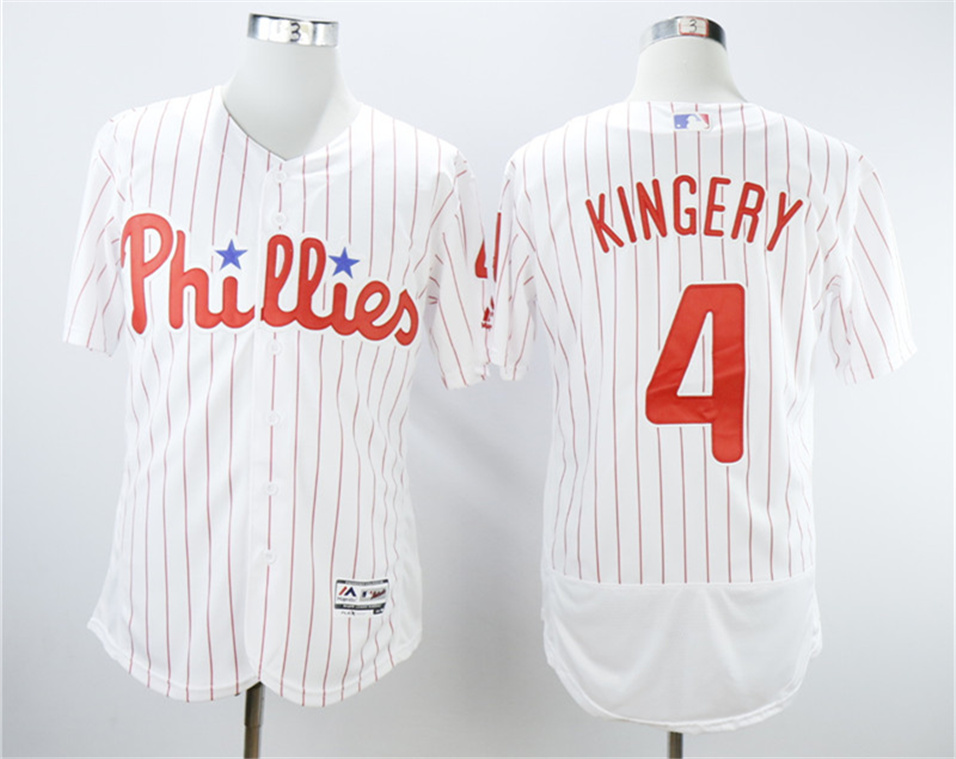 Phillies #4 Scott Kingery White Flexbase Jersey Phillies #4 Scott Kingery White Flexbase Jersey