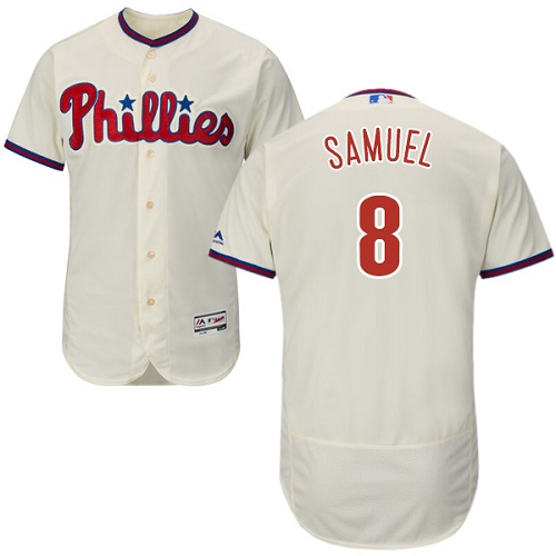 Phillies #8 Juan Samuel Cream Flexbase Authentic Collection Stitched MLB Jersey Phillies #8 Juan Samuel Cream Flexbase Authentic Collection Stitched MLB Jersey