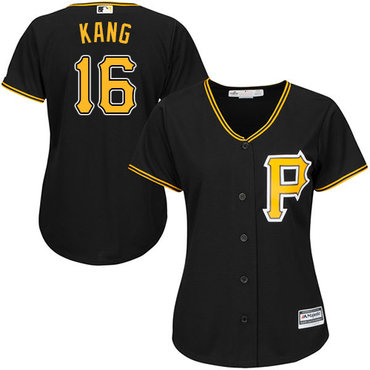 Pirates #16 Jung-ho Kang Black Alternate Women's Stitched MLB Jersey Pirates #16 Jung-ho Kang Black Alternate Women's Stitched MLB Jersey