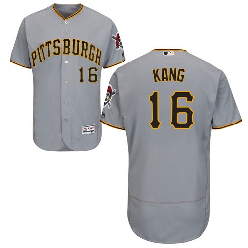 Pirates #16 Jung-ho Kang Grey Flexbase Authentic Collection Stitched MLB Jersey Pirates #16 Jung-ho Kang Grey Flexbase Authentic Collection Stitched MLB Jersey