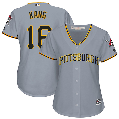 Pirates #16 Jung-ho Kang Grey Road Women's Stitched MLB Jersey Pirates #16 Jung-ho Kang Grey Road Women's Stitched MLB Jersey