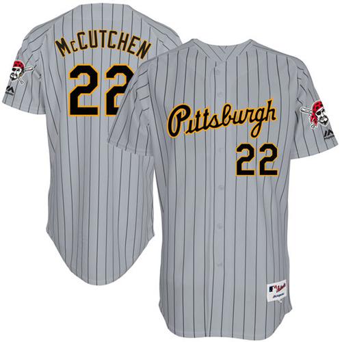 Pirates #22 Andrew McCutchen Grey Strip 1997 Turn Back The Clock Stitched MLB Jersey Pirates #22 Andrew McCutchen Grey Strip 1997 Turn Back The Clock Stitched MLB Jersey