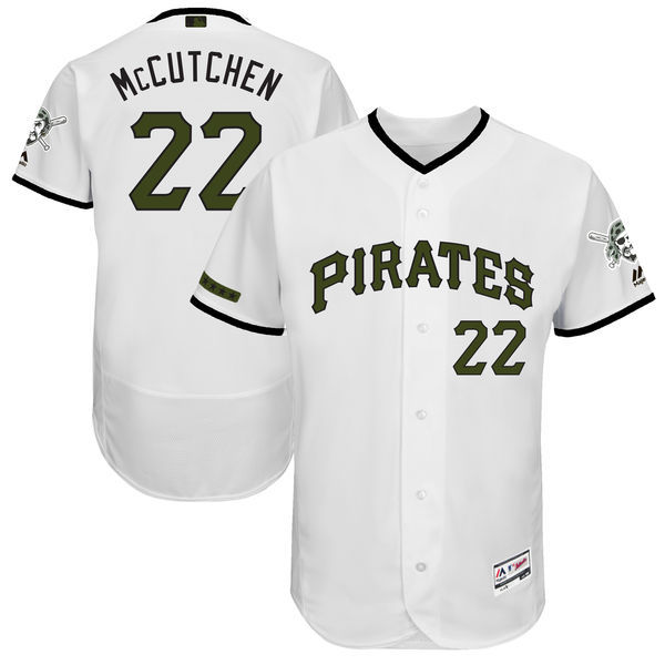 Pirates #22 Andrew McCutchen White Men's 2017 Memorial Day Flexbase Player Jersey