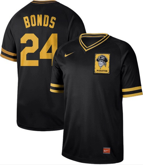 Pirates #24 Barry Bonds Black Authentic Cooperstown Collection Stitched Baseball Jersey Pirates #24 Barry Bonds Black Authentic Cooperstown Collection Stitched Baseball Jersey