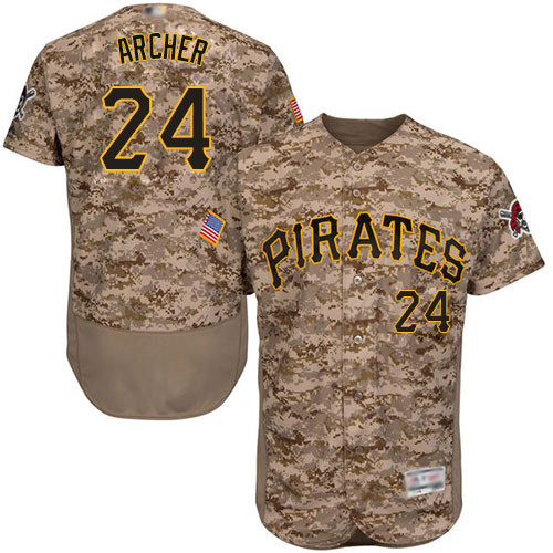 Pirates #24 Chris Archer Camo Flexbase Authentic Collection Stitched Baseball Jersey Pirates #24 Chris Archer Camo Flexbase Authentic Collection Stitched Baseball Jersey