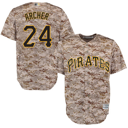 Pirates #24 Chris Archer Camo New Cool Base Stitched Baseball Jersey