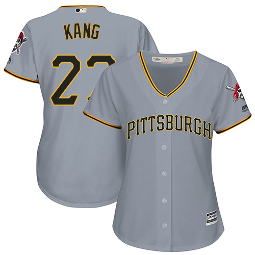 Pirates #27 Jung-ho Kang Grey Road Women's Stitched MLB Jersey Pirates #27 Jung-ho Kang Grey Road Women's Stitched MLB Jersey