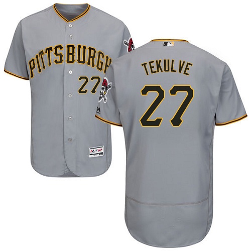 Pirates #27 Kent Tekulve Grey Flexbase Authentic Collection Stitched MLB Jersey Pirates #27 Kent Tekulve Grey Flexbase Authentic Collection Stitched MLB Jersey