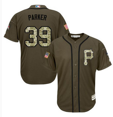 Pirates #39 Dave Parker Green Salute to Service Stitched MLB Jersey