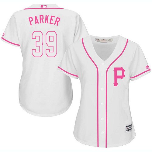 Pirates #39 Dave Parker White Pink Fashion Women's Stitched MLB Jersey