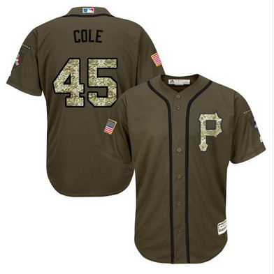 Pirates #45 Gerrit Cole Green Salute to Service Stitched MLB Jersey Pirates #45 Gerrit Cole Green Salute to Service Stitched MLB Jersey