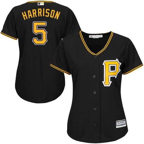 Pirates #5 Josh Harrison Black Alternate Women's Stitched MLB Jersey Pirates #5 Josh Harrison Black Alternate Women's Stitched MLB Jersey