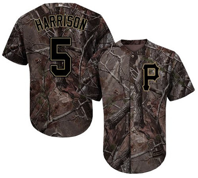 Pirates #5 Josh Harrison Camo Realtree Collection Cool Base Stitched Youth Baseball Jersey