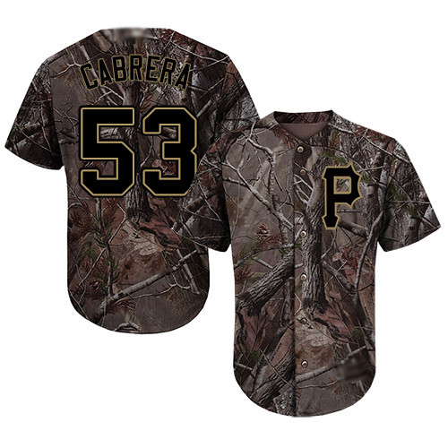 Pirates #53 Melky Cabrera Camo Realtree Collection Cool Base Stitched Baseball Jersey