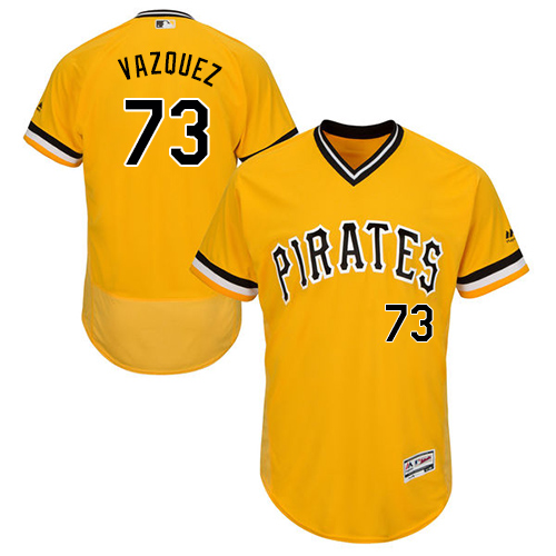 Pirates #73 Felipe Vazquez Gold Flexbase Authentic Collection Stitched Baseball Jersey
