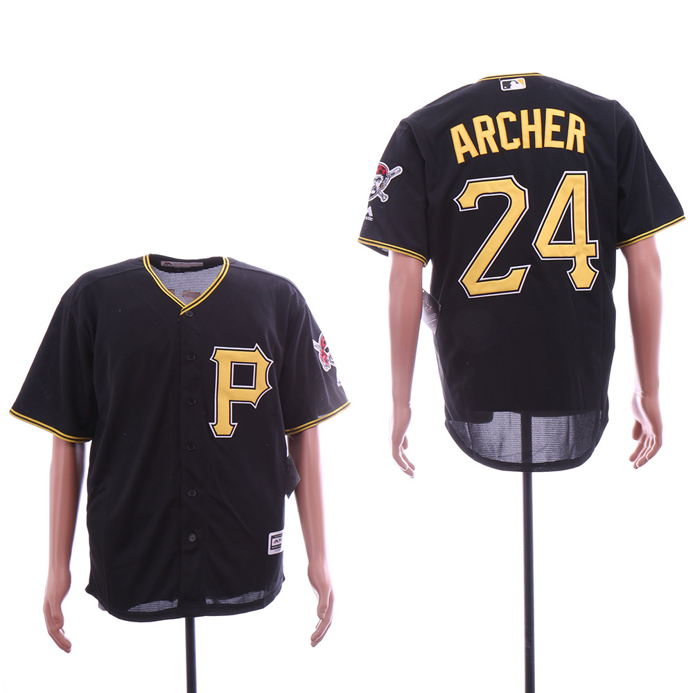 Pirates Chris Archer Black Cool Base Jersey Pirates Chris Archer Black Cool Base Jersey