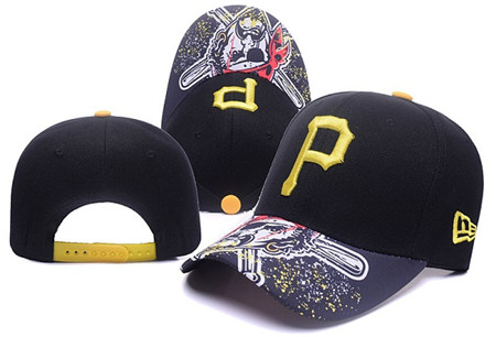 Pirates Team Logo Black Snapback Adjustable Hat