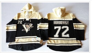 Pittsburgh Penguins #72 Patric Hornqvist Black Sawyer Hooded Sweatshirt Stitched NHL Jersey