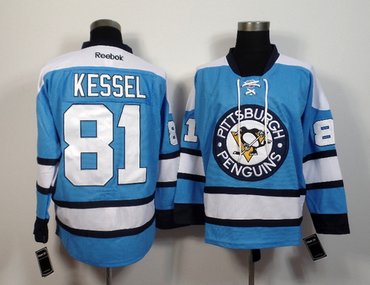 Pittsburgh Penguins #81 Phil Kessel Blue Away Stitched NHL Jersey