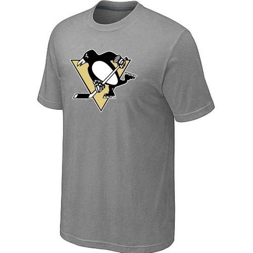 Pittsburgh Penguins Big & Tall Logo Grey NHL T-Shirts