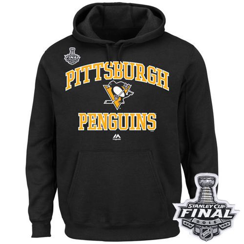 Pittsburgh Penguins Majestic Heart & Soul 2016 Stanley Cup Final Patch Hoodie Black