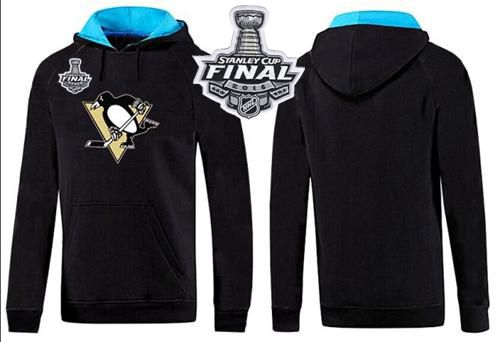 Pittsburgh Penguins Pullover Hoodie 2016 Stanley Cup Final Patch Black & Blue