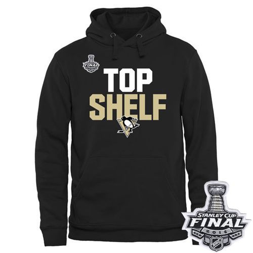 Pittsburgh Penguins Top Shelf 2016 Stanley Cup Final Patch Pullover Hoodie Black