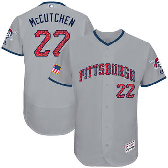 Pittsburgh Pirates Andrew McCutchen Majestic 2017 Stars & Stripes Authentic Collection FlexBase Player Jersey - Gray Pittsburgh Pirates Andrew McCutchen Majestic 2017 Stars & Stripes Authentic Collection FlexBase Player Jersey - Gray