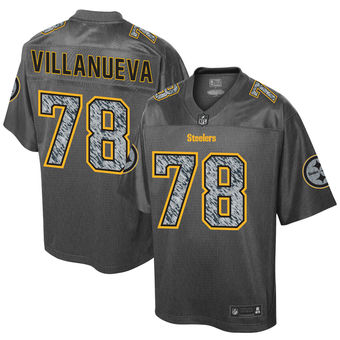 Pittsburgh Steelers #78 Alejandro Villanueva Men's Print NFL Pro Line Gray Fashion Static Jersey