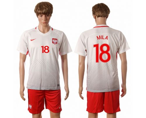 Poland #18 Mila Home Soccer Country Jersey Poland #18 Mila Home Soccer Country Jersey