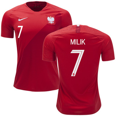 Poland #7 Milik Away Soccer Country Jersey Poland #7 Milik Away Soccer Country Jersey