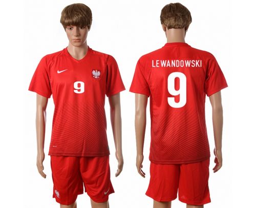Poland #9 Lewandowski Away Soccer Country Jersey Poland #9 Lewandowski Away Soccer Country Jersey