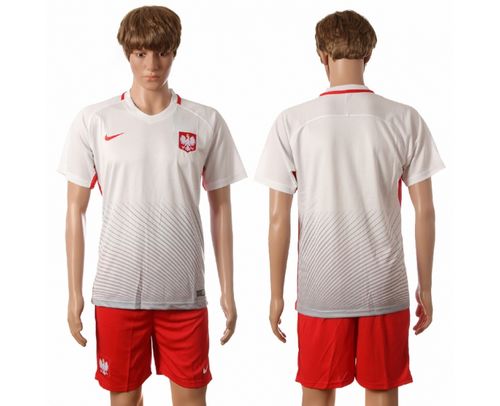 Poland Blank Home Soccer Country Jersey